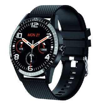 1 - Orologio Smartwatch uomo Smarty Round nero SW020A acciaio e silicone