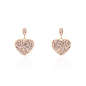 1 - Woman rose heart earrings Stroili Phantasya steel 1670606