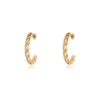 1 - Stroili Soft Dream women's pink hoop earrings in brass with glitter 1671170