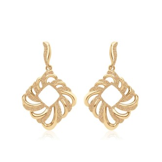 1 - Woman's rosy rhombus earrings Stroili Soft Dream brass with glitter 1671171