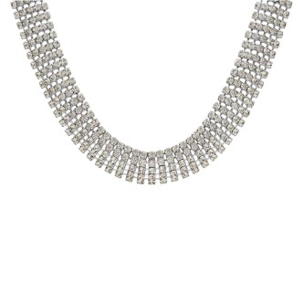 1 - Stroili Romantic Shine rhodium-plated strass necklace 1671154