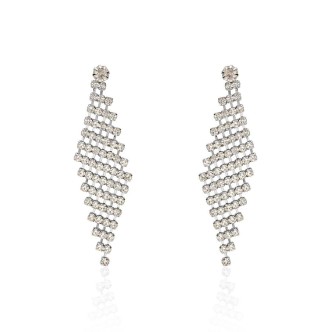 1 - Stroili Romantic Shine rhodium-plated rhinestone earrings 1671157