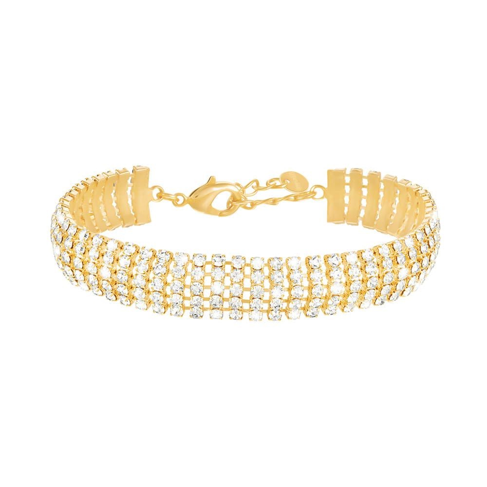 1 - Bracciale dorato strass Stroili Romantic Shine 1671153