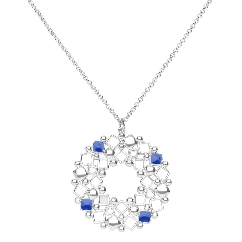 1 - Stroili rhodium-plated brass woman necklace 1671102 Crystal Bubble.