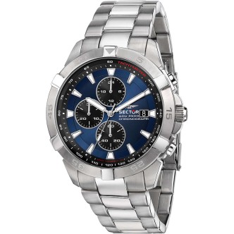 1 - Men's watch Chronograph Sector adv2500 blue and black R3273643004 steel