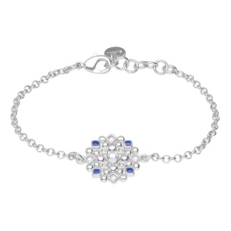 1 - Stroili flower woman bracelet in rhodium-plated brass 1671099 crystals