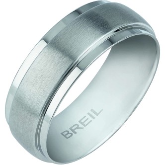 1 - Breil man band ring Joint TJ3031 polished and satin steel