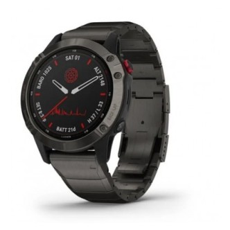 1 - Garmin Titanio uomo Fenix 6 Pro Solar Carbon Grey 010-02410-23