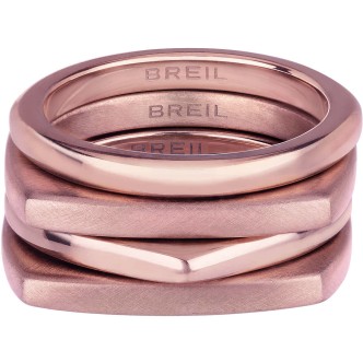 1 - Anello donna Breil Tetra acciaio rose TJ3020