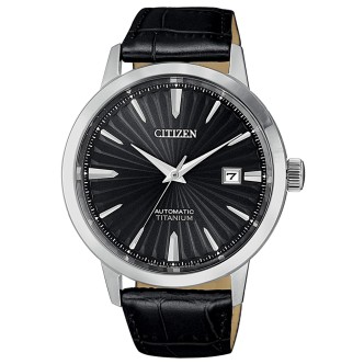 1 - Orologio uomo Citizen Super Titanio Automatico Meccanico pelle Eco Drive NJ2180-46E