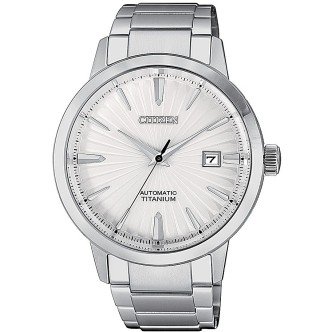 1 - Orologio uomo Citizen Super Titanio Automatico Meccanico bianco Eco Drive NJ2180-89A