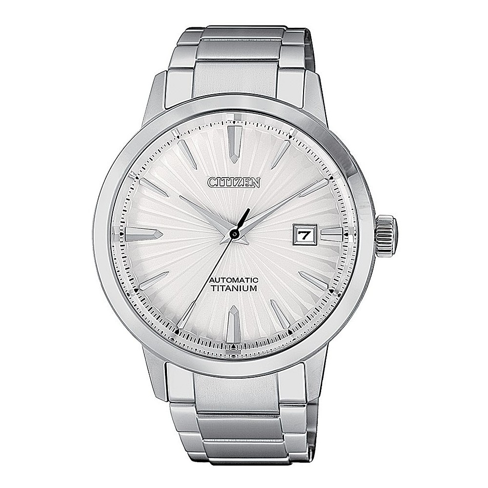 1 - Orologio uomo Citizen Super Titanio Automatico Meccanico bianco Eco Drive NJ2180-89A