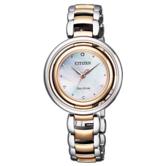 1 - Orologio donna Citizen L rosato solo tempo Madreperla EM0666-89D