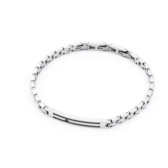 1 - Bracciale uomo zirconi 4UBR4129 4US Cesare Paciotti acciaio