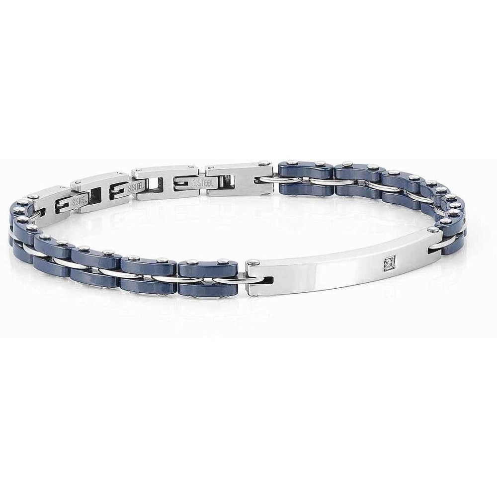 1 - Bracciale uomo Nomination Strong 028302/004 acciaio 316L PVD Blu