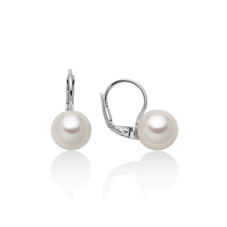 1 - Miluna woman earrings with pearls 18Kt White Gold PER2395