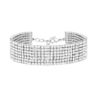 1 - Bracciale donna Stroili multifilo largo 1668678 metallo rodiato