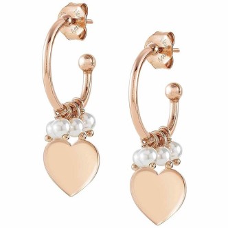 1 - Nomination woman heart pearl earrings 925 Silver 147713/002 Melodie collection