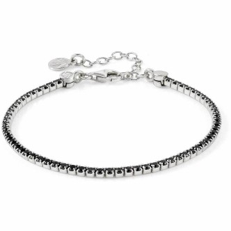 1 - Bracciale Tennis nero donna Nomination Argento 925 148601/042 Chic & Charm