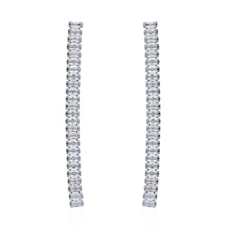 1 - Stroili women's silver metal earrings 1665970 romantich shine