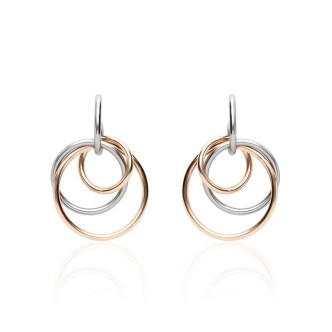 1 - Stroili multi-circle two-tone steel woman earrings 1671133 lady code.