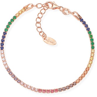 1 - Bracciale Tennis multicolor donna Amen Argento 925 BTRM16 con zirconi bianchi