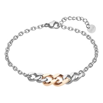 1 - Bracciale donna Stroili acciaio bicolore 1671127 lady code