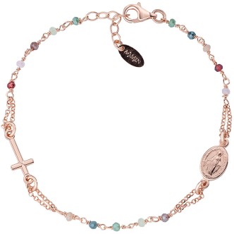 1 - Bracciale Rosario Multicolor Amen donna Argento 925 BRO25RMU3