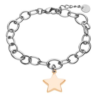 1 - Bracciale donna Stroili acciaio bicolore stella 1671122 lady code