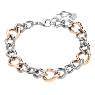 1 - Bracciale donna Stroili acciaio bicolore groumette 1671125 lady code