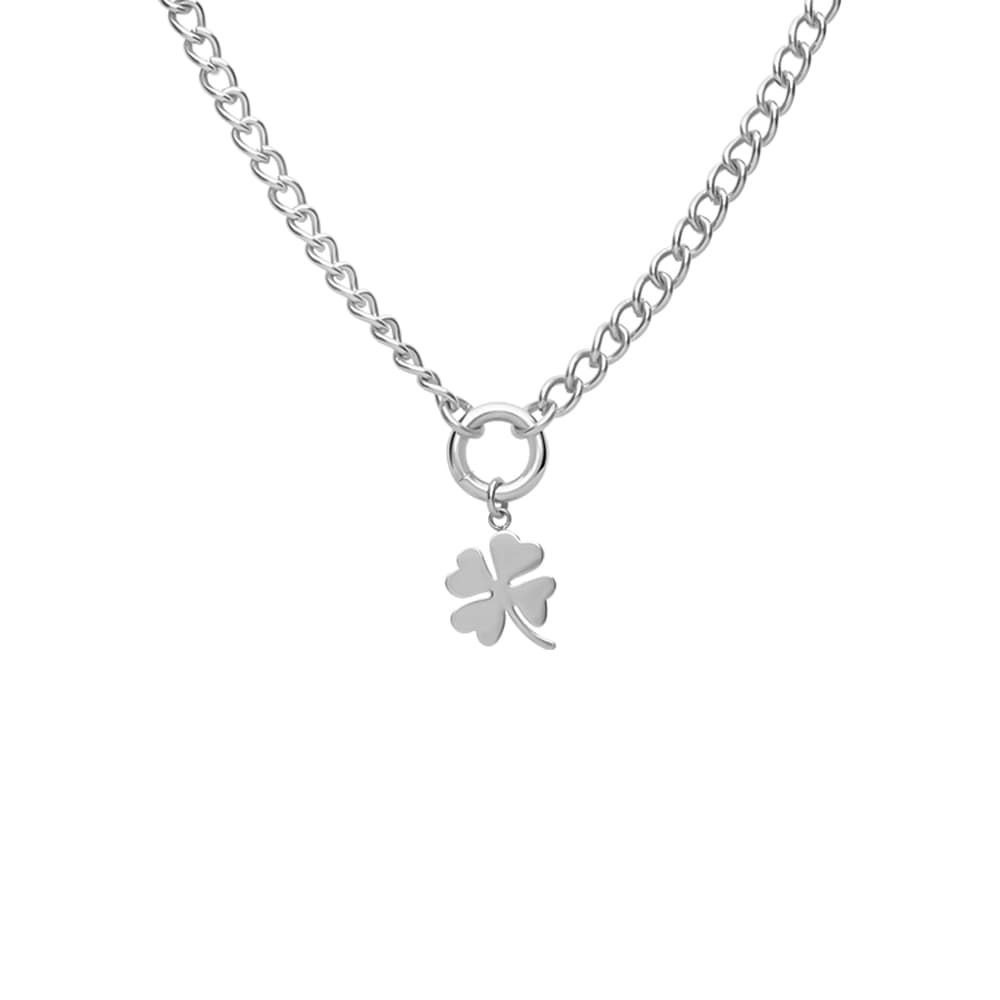 1 - Stroili woman necklace steel four-leaf clover 1671128 lady code.