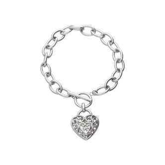 1 - Bracciale donna Stroili acciaio charm cuore 1666049 lady code