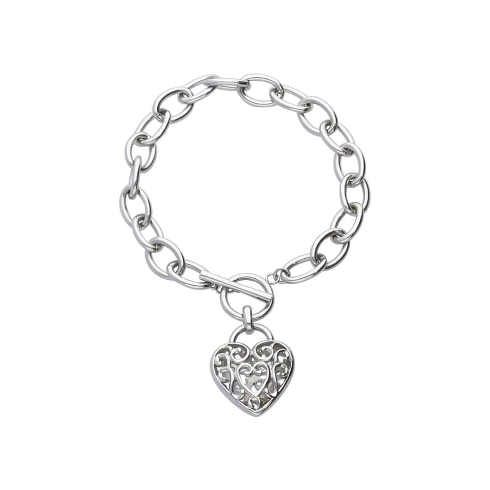 1 - Stroili steel woman bracelet heart charm 1666049 lady code