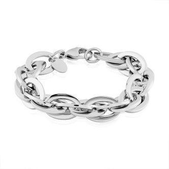 1 - Bracciale donna Stroili acciaio intreccio 1511834 lady code