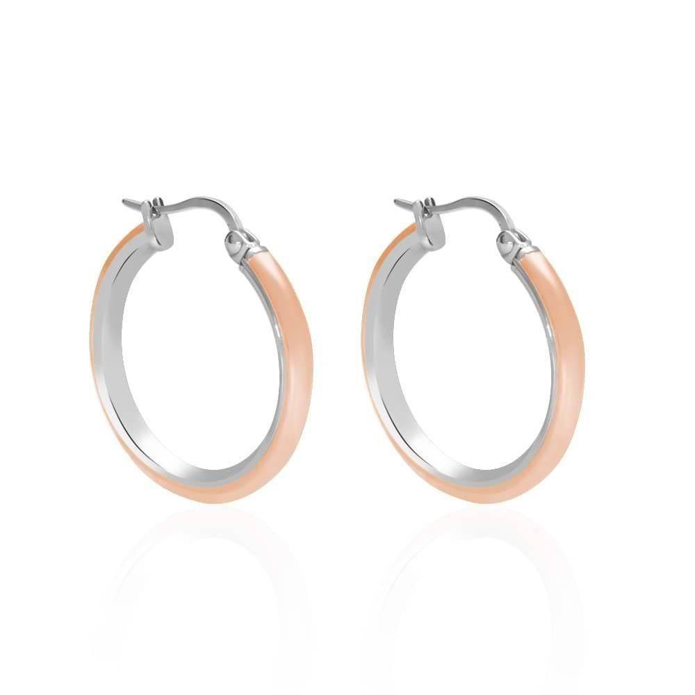 1 - Stroili women's two-tone rhodium-plated steel earrings 1664555 lady code