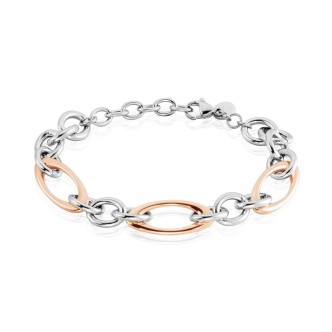 1 - Bracciale donna Stroili acciaio bicolore mix 1629016 lady code