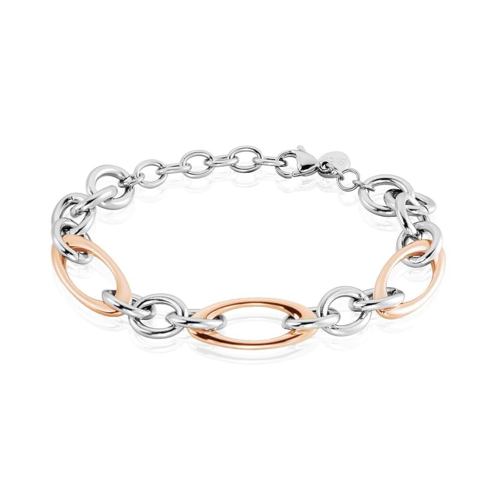 1 - Bracciale donna Stroili acciaio bicolore mix 1629016 lady code