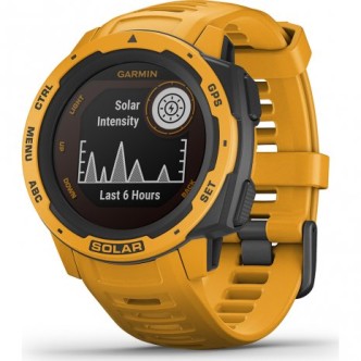 1 - Garmin yellow Solar watch for men 010-02293-09 Instinct Solar Sunburst