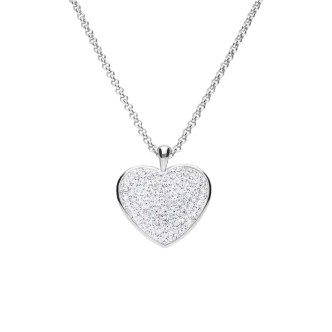 1 - Collana donna Stroili acciaio cuore 1670587 cristalli