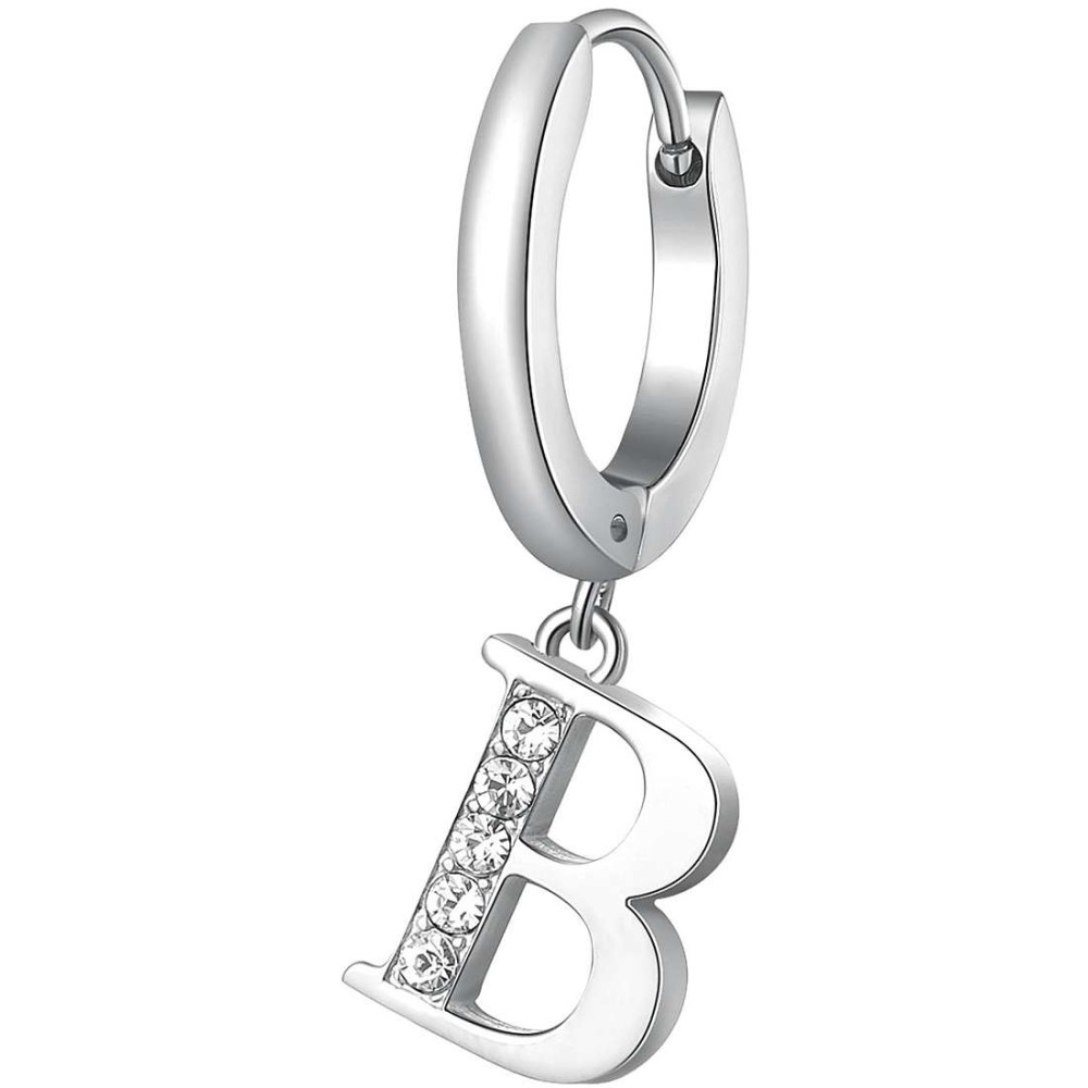 1 - Letter B Chakra Brosway earring BHKE058 in 316L steel with crystals