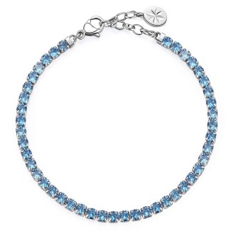 1 - Bracciale Desideri Brosway Guida BEI054 acciaio 316L con zirconi blu