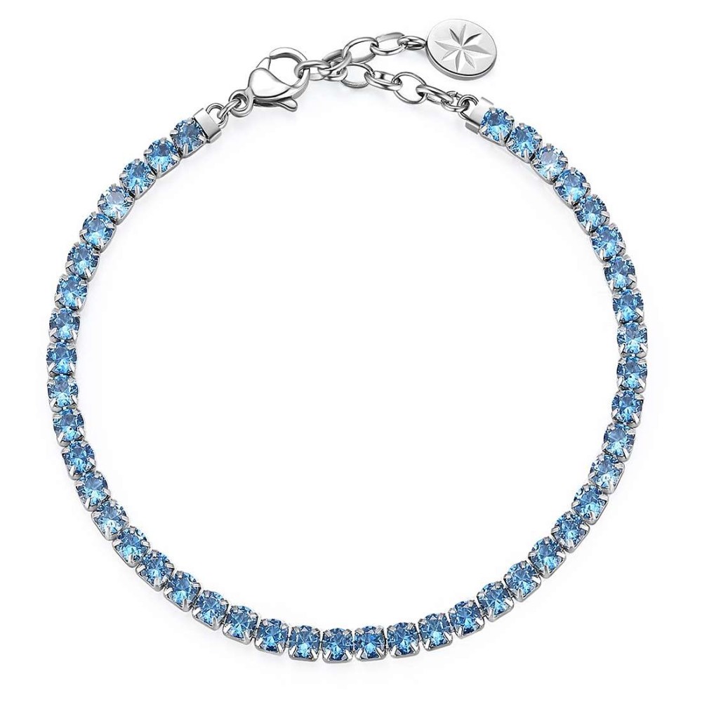 1 - Brosway Wish Bracelet BEI054 316L steel with blue zircons