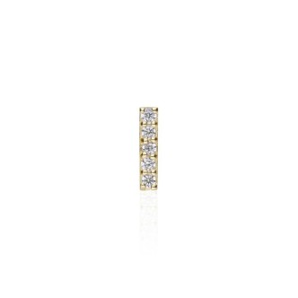 1 - Single earring letter I Yellow Gold Stroili with zircons 1415497 Poeme