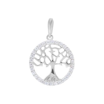 1 - Tree of life pendant White Gold Stroili woman 1415947 Poeme