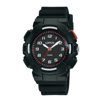 1 - Orologio solo tempo uomo Lorus nero r2347nx9 plastica e silicone