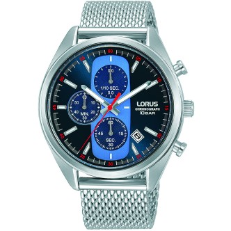 1 - Lorus men's chronograph steel watch rm353gx9