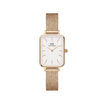 1 - Daniel Wellington women's watch rectangular rose DW00100431 steel Pressed Melrose