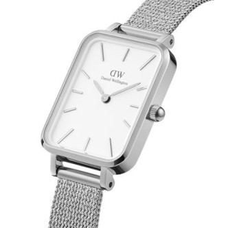 1 - Daniel Wellington women's watch rectangular silver DW00100438 Pressed Sterling steel