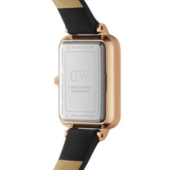 1 - Daniel Wellington women's watch rectangular green DW00100439 Pressed Sheffield leather