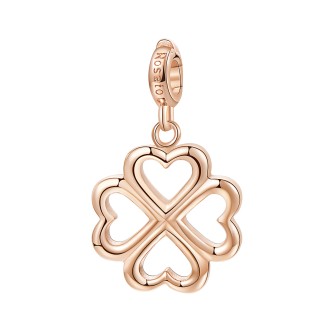 1 - 925 Sterling Silver Four Leaf Clover Charm RZ007